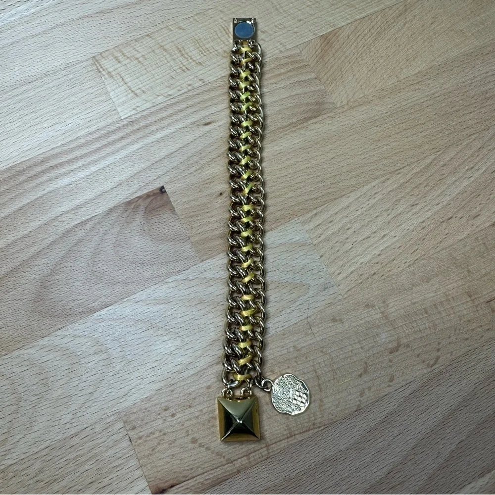 Vince Camuto Gold Tone Magnetic Bracelet 8”